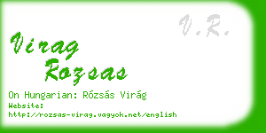 virag rozsas business card